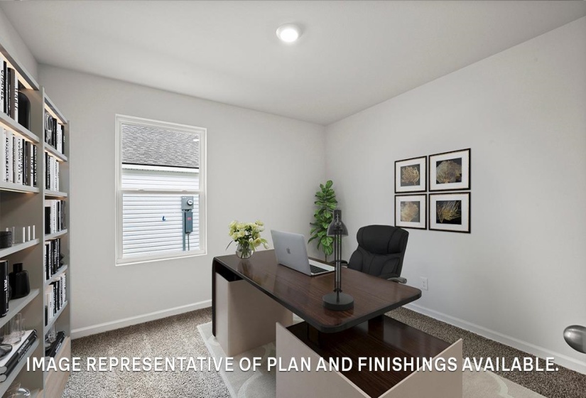 Room featuring light gray walls, a built-in bookshelf, and a single window with white trim