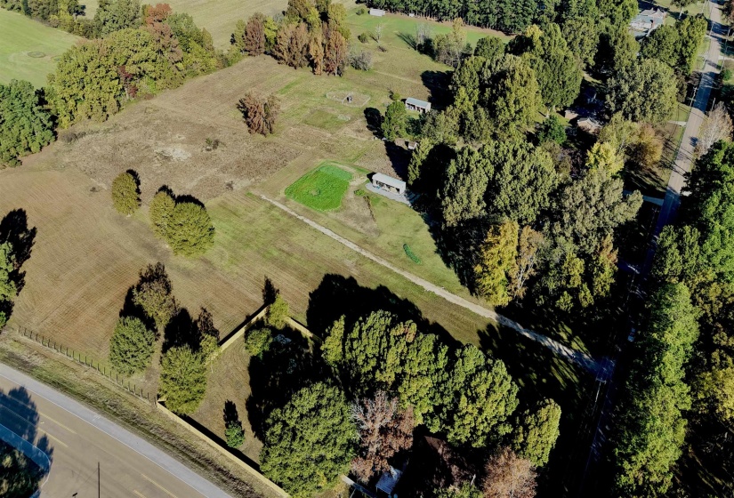 Aerial overview of property's location