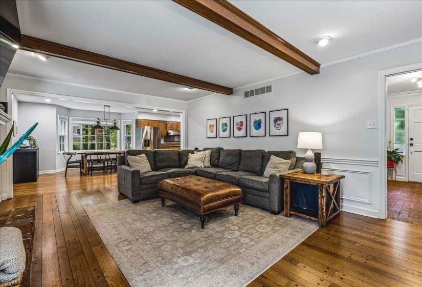 Den Open to kitchen