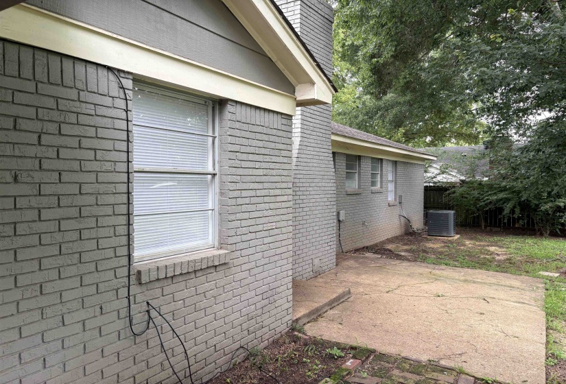 Brick exterior with painted finish