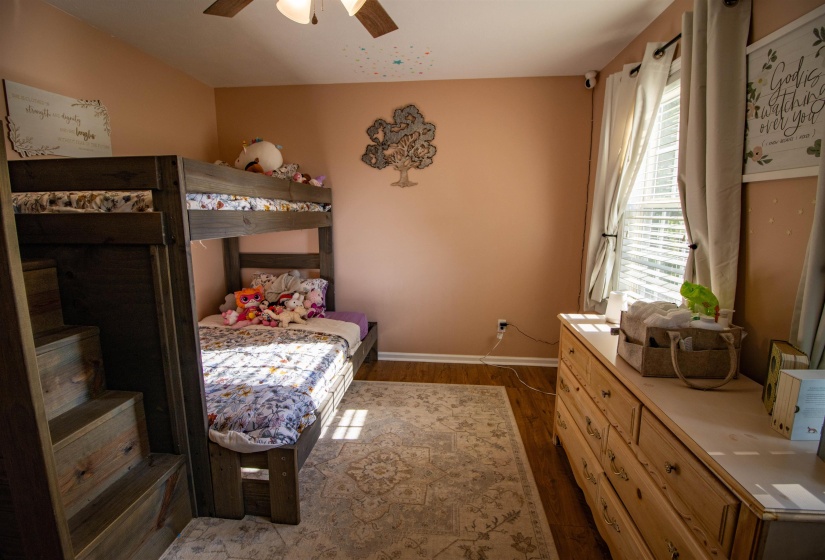 Wood-finish flooring throughout