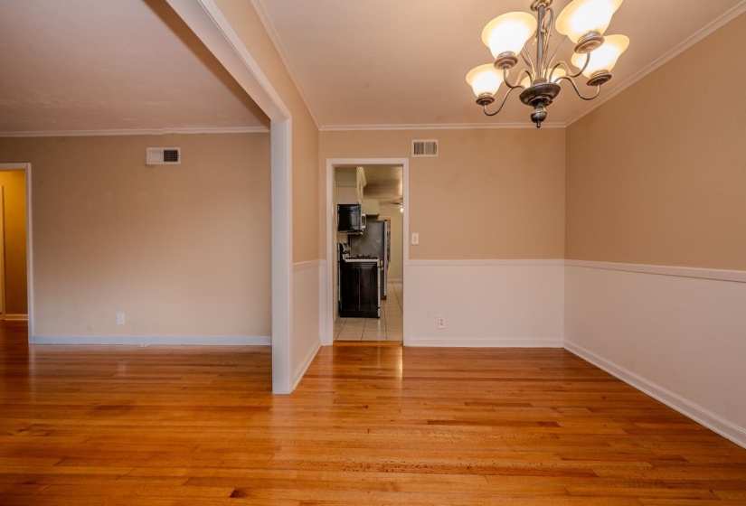 looking toward the kitchen