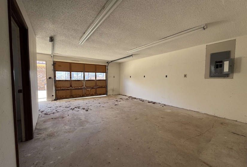 Garage with electric panel