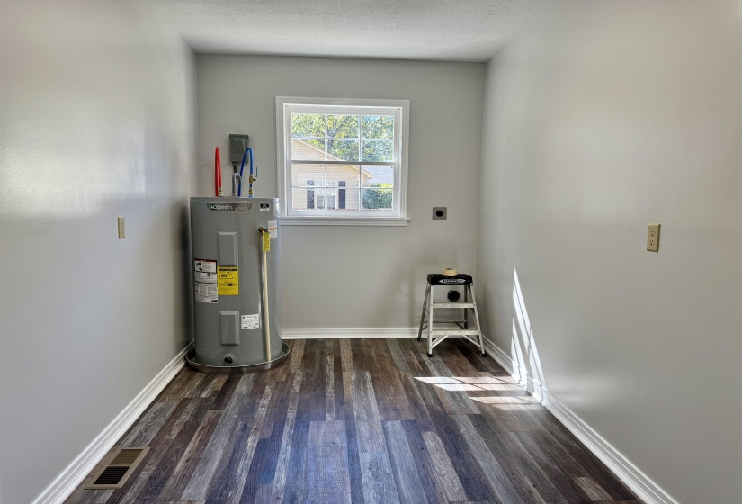 Utilities with electric water heater