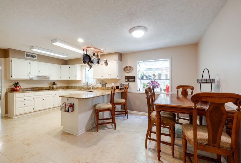 Because the Great Room is just a few steps away, this area is a perfect buffet area when having guests and/or parties