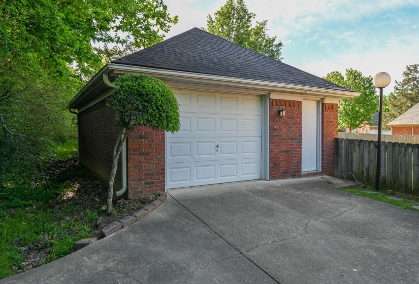 Garage is wired and has floored attic space for plenty of storage.