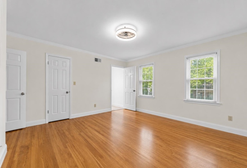 View of the primary bedroom unfurnished.