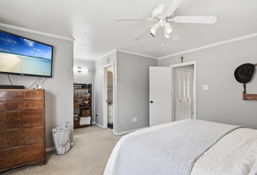 Lots of room in primary and a walk-in closet