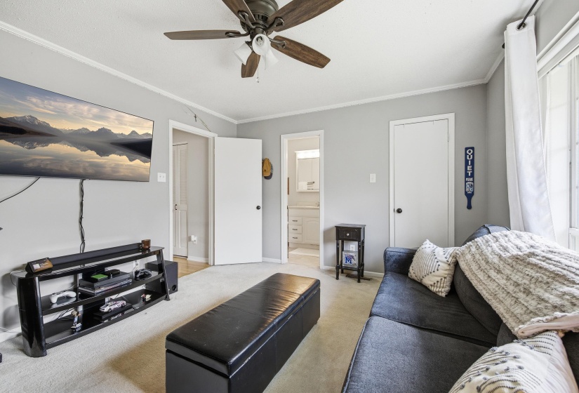Sellers used this as a home office. There is a large desk not shown in this picture.