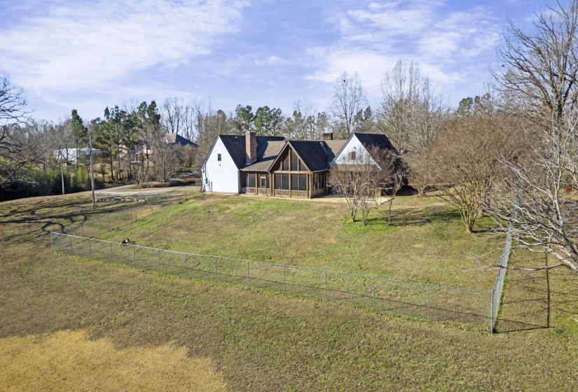 View of front of property featuring a chimney
