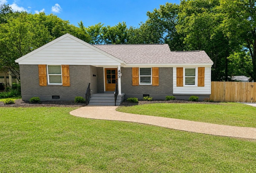 Bungalow-style house with brick siding, crawl space, and a porch