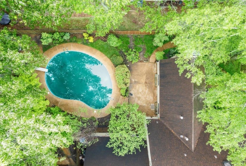 View from above of property