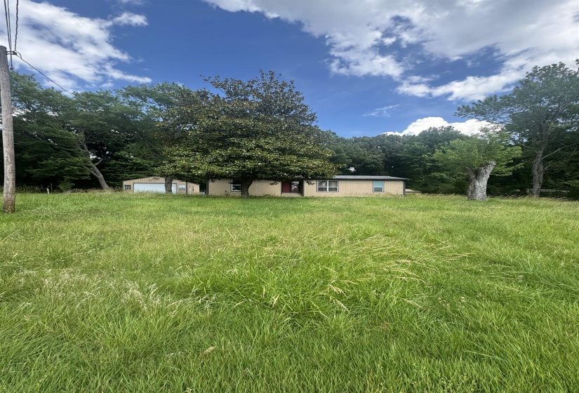 Single-story residence set back from the road