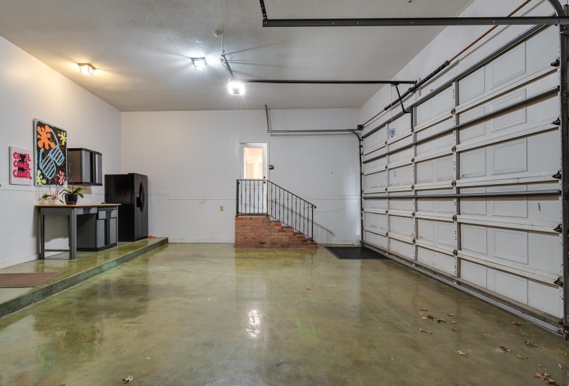 Beautifully refinished garage floors.