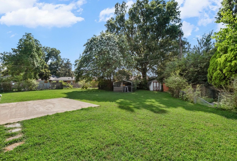 Spacious Fenced Yard with a Patio
