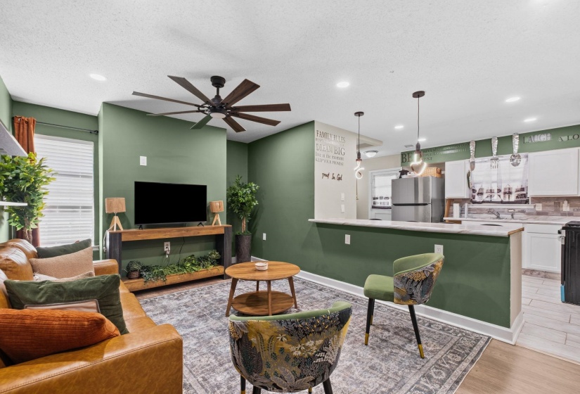 Open Living and Kitchen Area