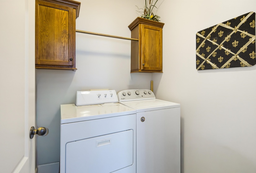 Dedicated laundry area located off the kitchen area.