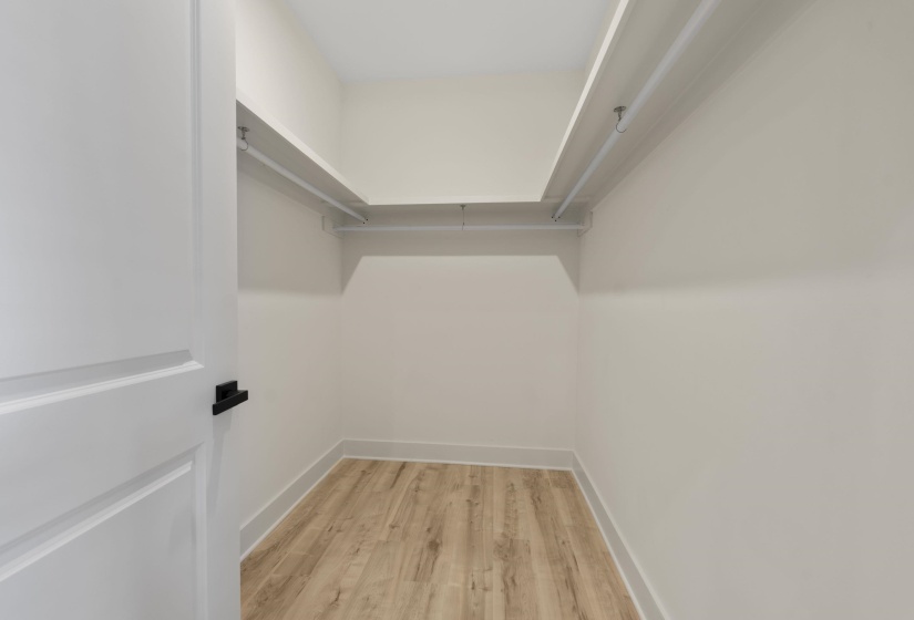 Walk in closet featuring light wood-style flooring