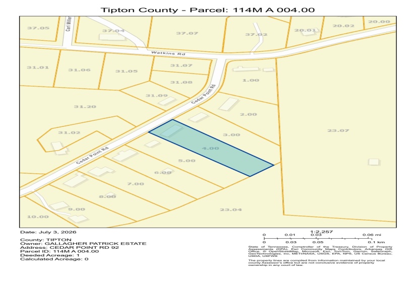 92 CEDAR POINT RD, Drummonds, Tennessee 38023, ,Land,For Sale,CEDAR POINT,10225732