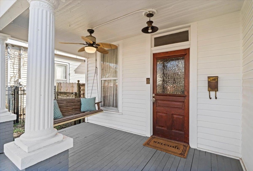 Inviting Front Porch and Swing