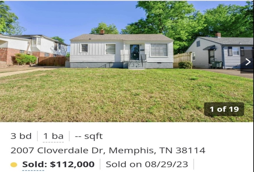 2151 GOFF AVE, Memphis, Tennessee 38114, 2 Bedrooms Bedrooms, 4 Rooms Rooms,1 BathroomBathrooms,Residential,For Sale,GOFF,10156596