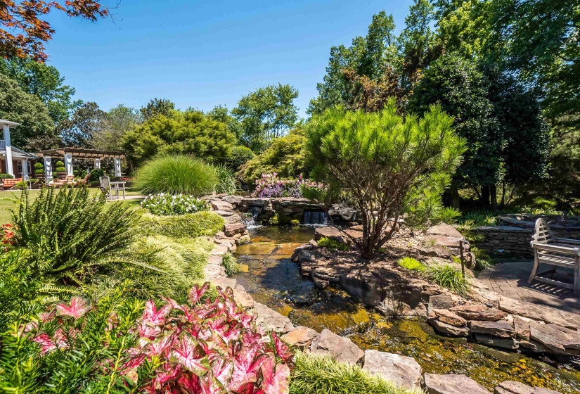 Koi pond with water feature and new pump