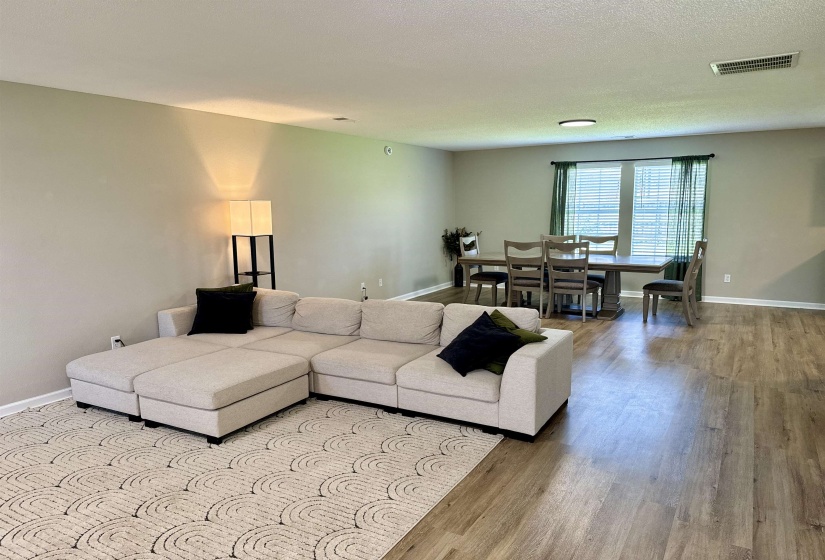 Great room featuring hardwood / wood-style flooring