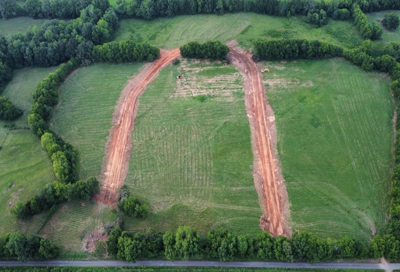 Bird's eye view with a rural view