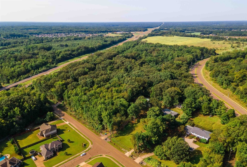 Birds eye view of property