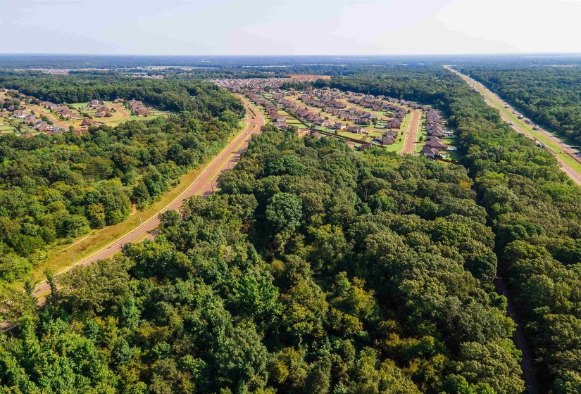 Birds eye view of property
