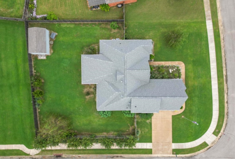 Birds eye view of property