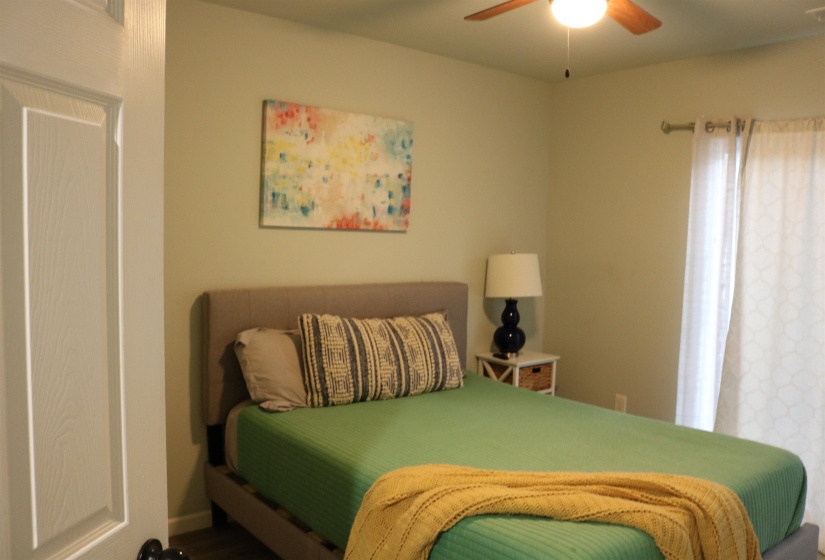 Bedroom with ceiling fan
