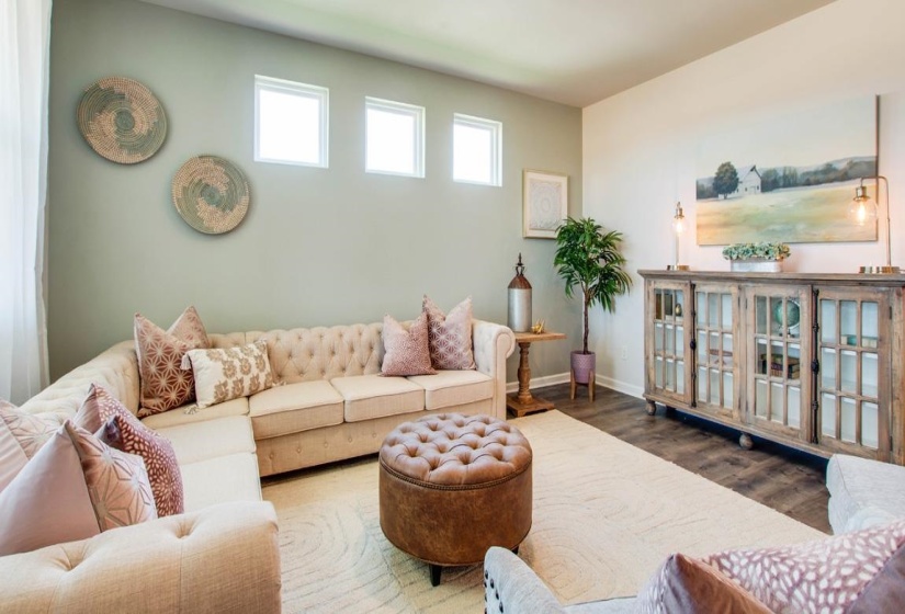 Living room featuring hardwood / wood-style floors