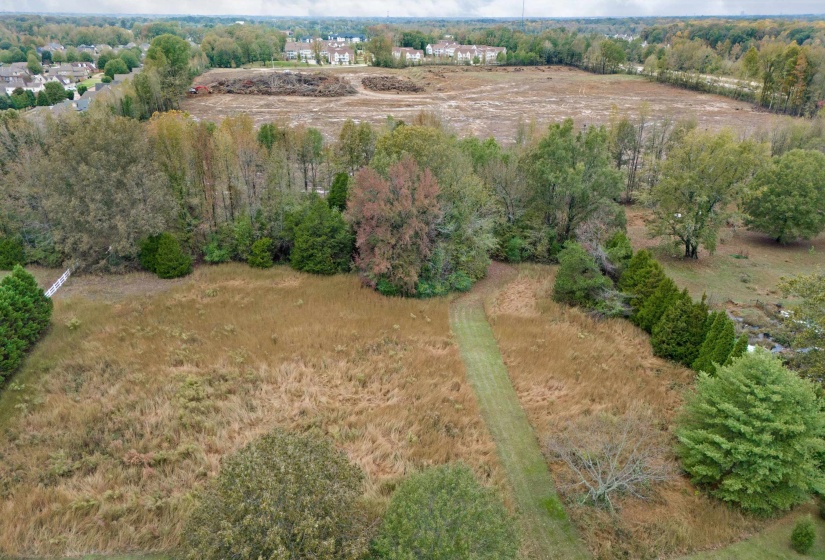 Aerial view with a rural view