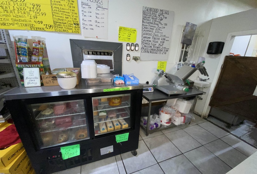 Interior space featuring tile patterned floors