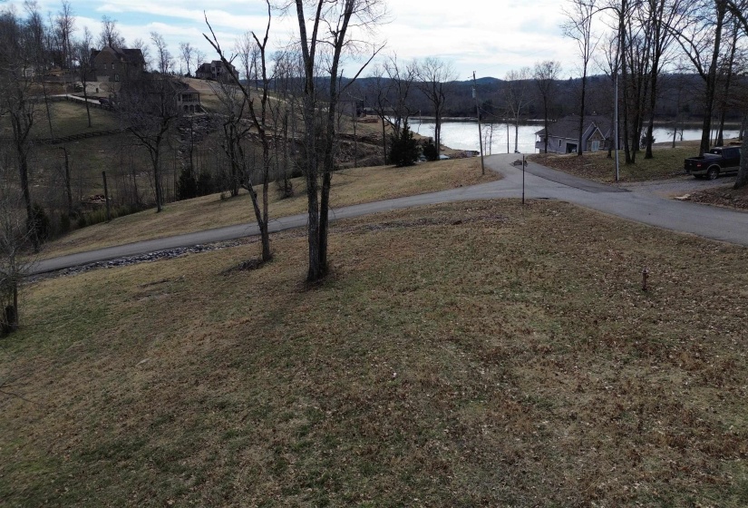 View of yard featuring a water view