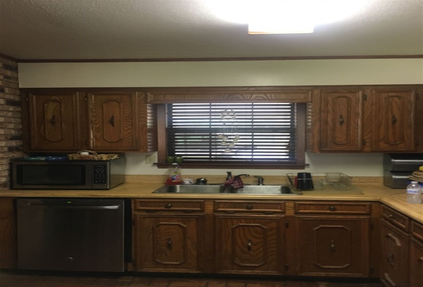 kitchen counters and cabinets