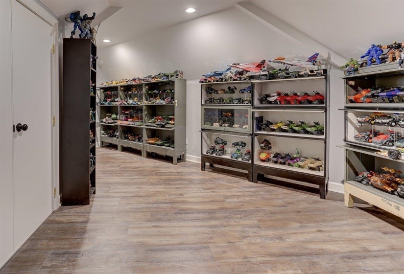 Walk in closet featuring wood finished floors