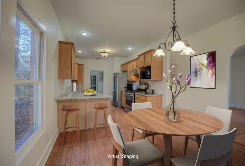 Breakfast Room and Kitchen Virtual Staging