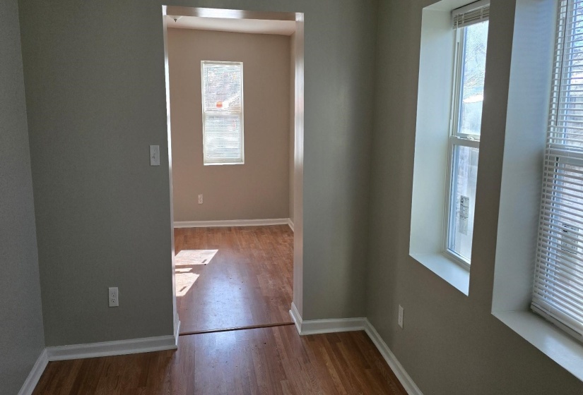 Hall featuring wood-type flooring