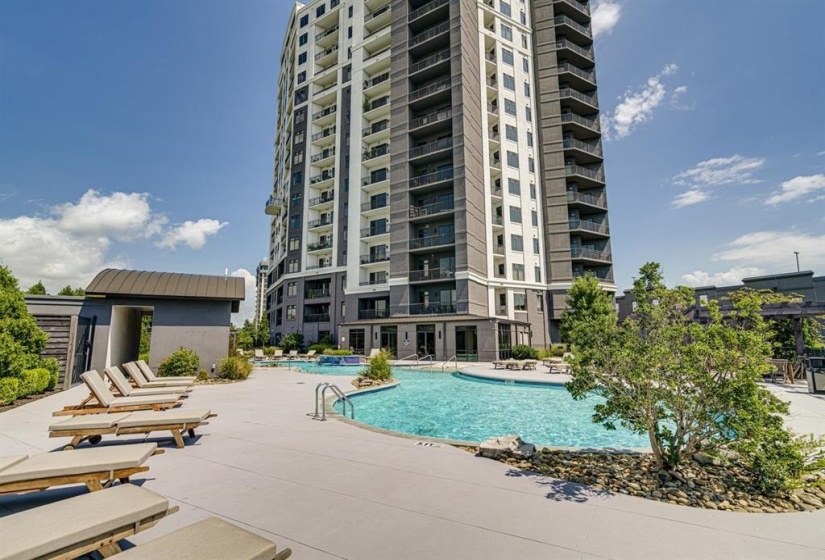 View of pool with a patio area