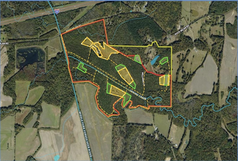 Aerial overview of property's location