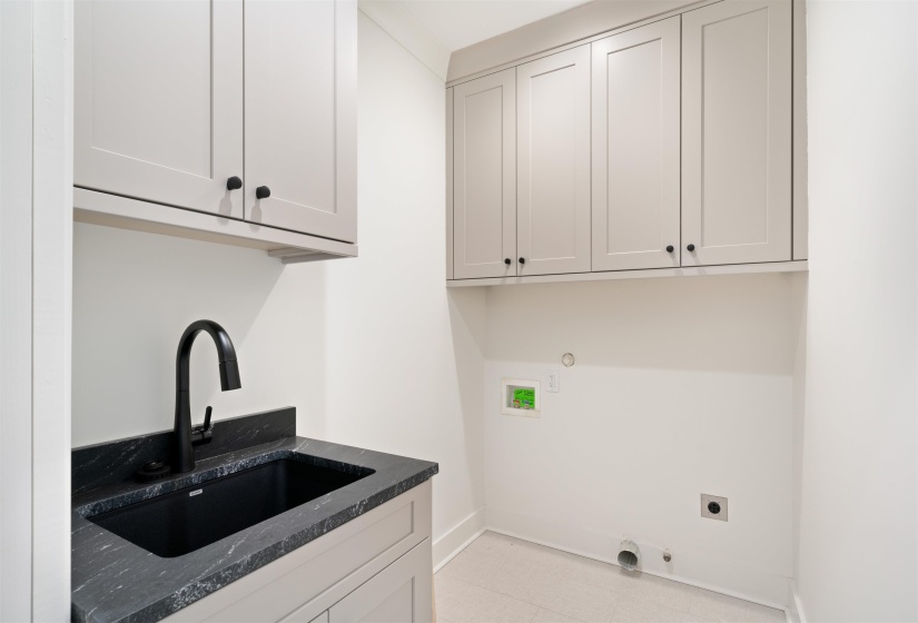 There is a laundry closet upstairs, also.