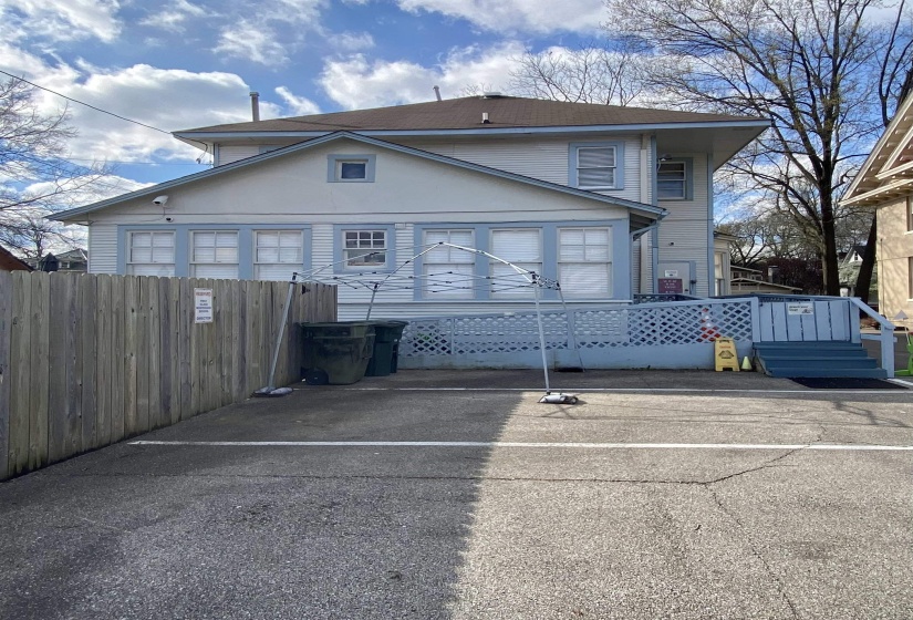 Rear view of house with fence