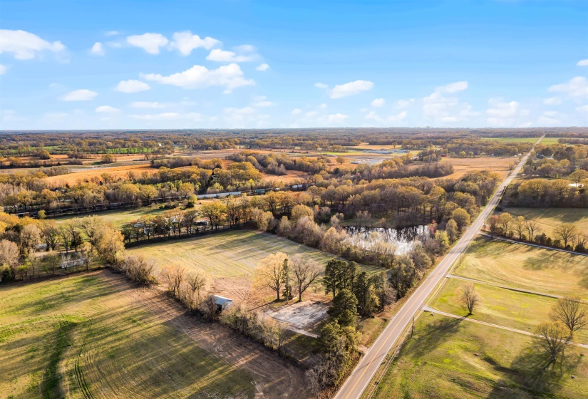 Bird's eye view featuring a rural view