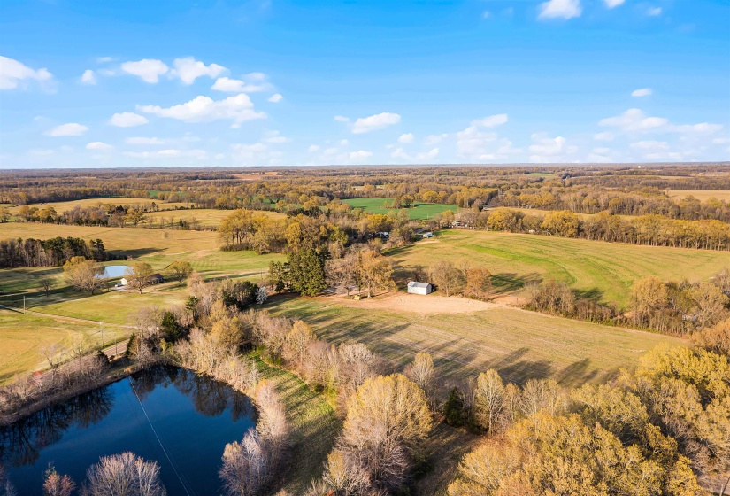 Bird's eye view with a rural view