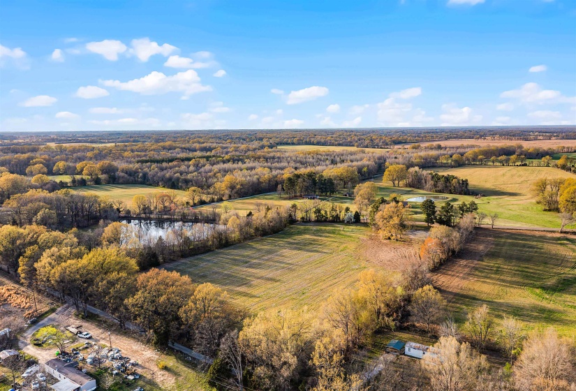 Bird's eye view featuring a forest view and a rural view