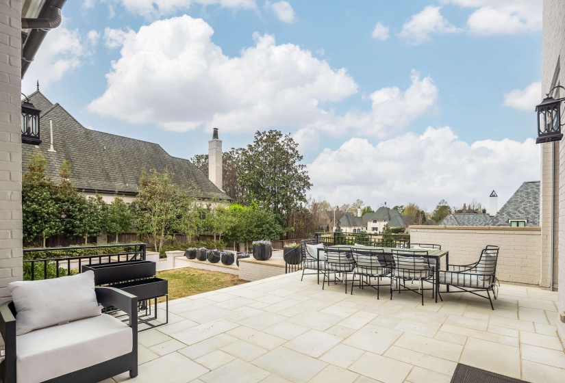 View of patio / terrace with outdoor lounge area, fence, and outdoor dining space