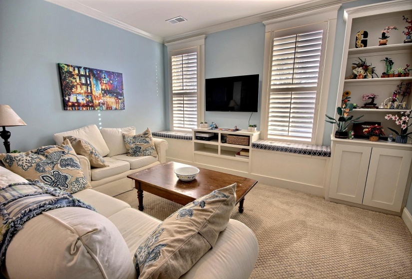 Media room next to the office upstairs