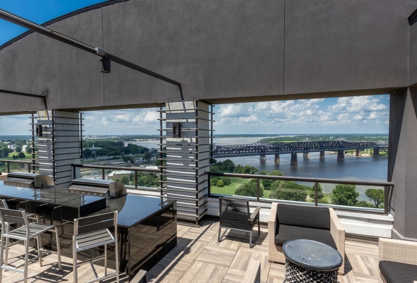 Deck with a water view
